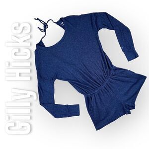 Gilly Hicks for Hollister, Long Sleeve Shorts Romper Outfit in Navy, Women’s XS